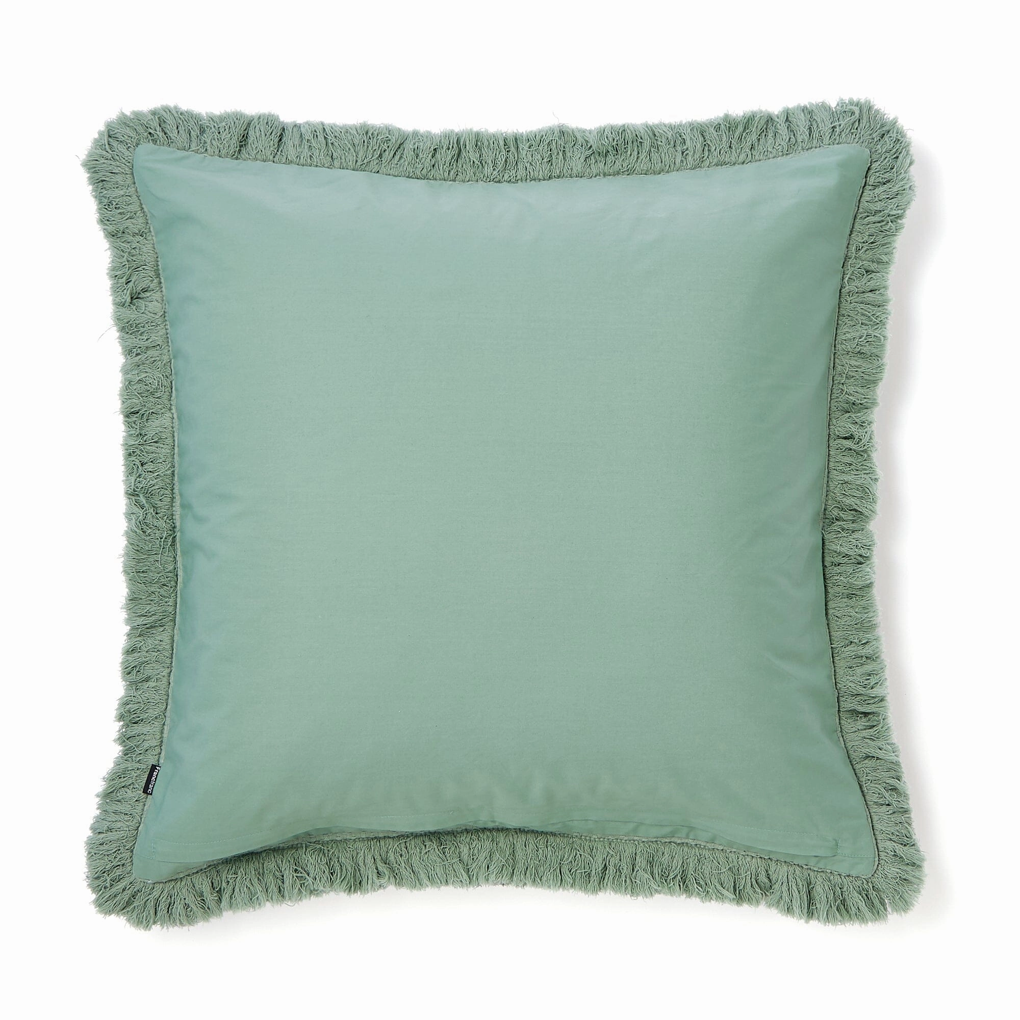 Diamond Fringe Cushion Cover 600 X 600 Green