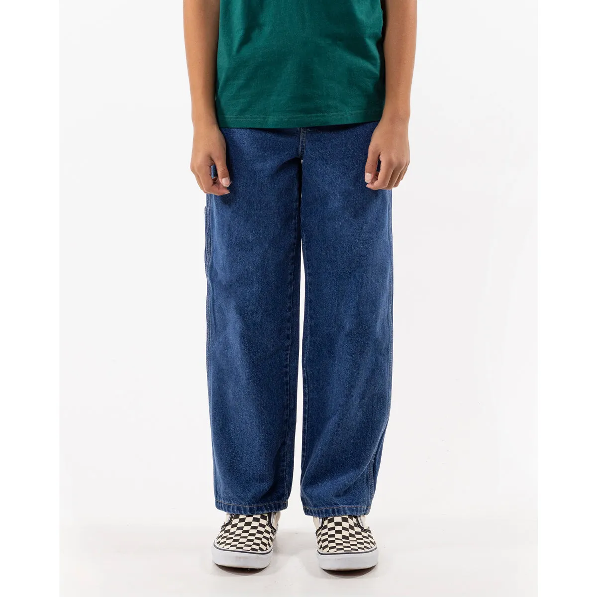 Dickies - 1993 Relaxed Fit Youth Carpenter Jeans Stone Washed Indigo Dickies