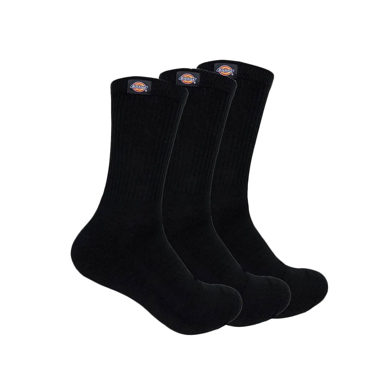 Dickies - Classic Label Crew Socks 3 Pack Black Dickies