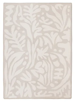Didi Grey Cream Leaves Rollie Pollie Playmatmodern color block patchwork rug