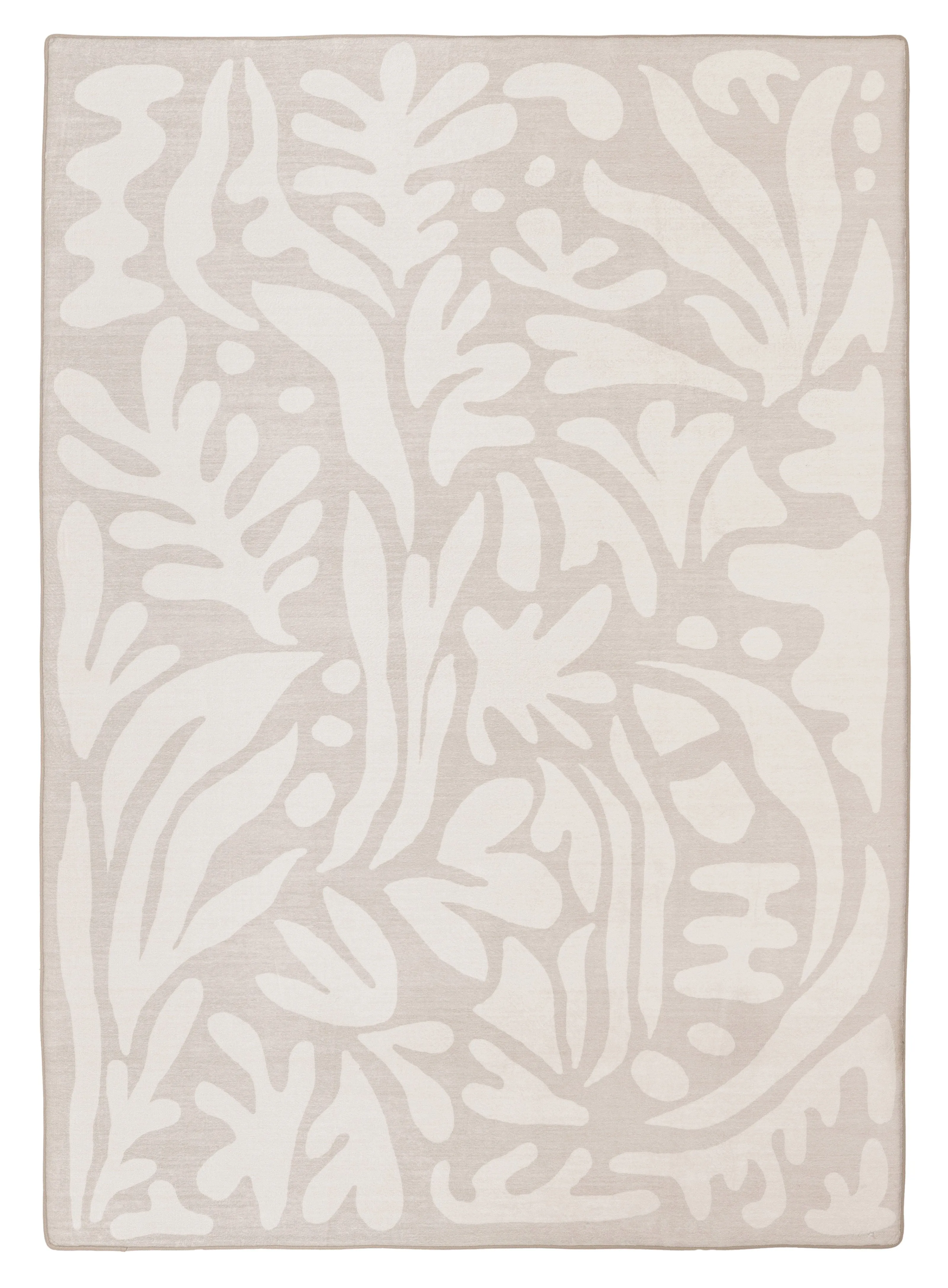Didi Grey Cream Leaves Rollie Pollie Playmatmodern color block patchwork rug