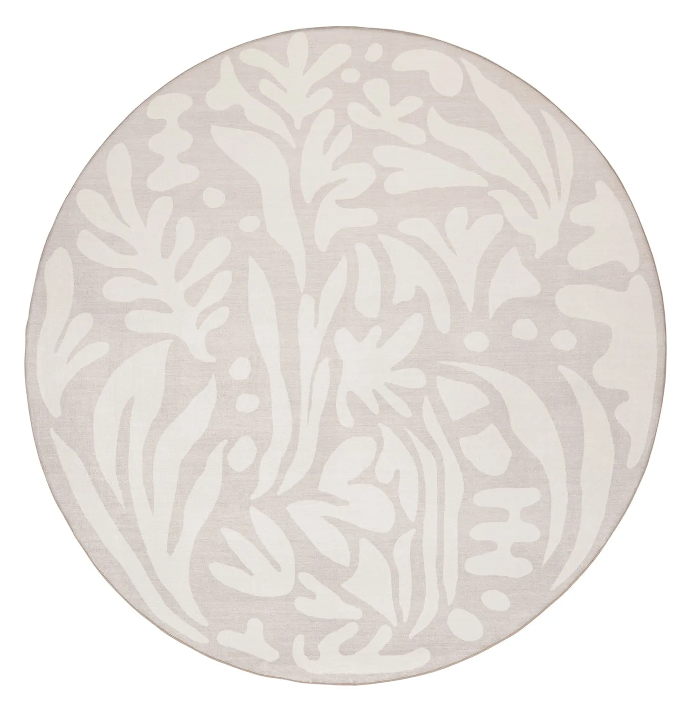 Didi Grey Cream Leaves Rollie Pollie Round Playmatmodern color block patchwork rug
