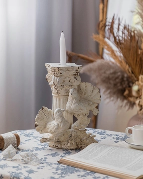 Distressed Finish Dove Candle Holderhome decor ,wall decor 