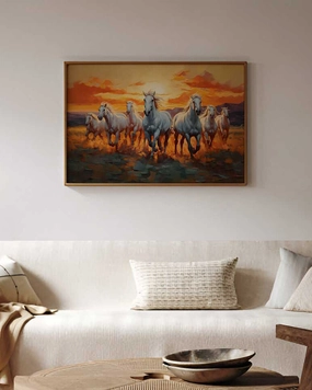 Divya Ashva' Sunrise Momentum Vastu Wall Art - 24" x 36"nordic style wall decor