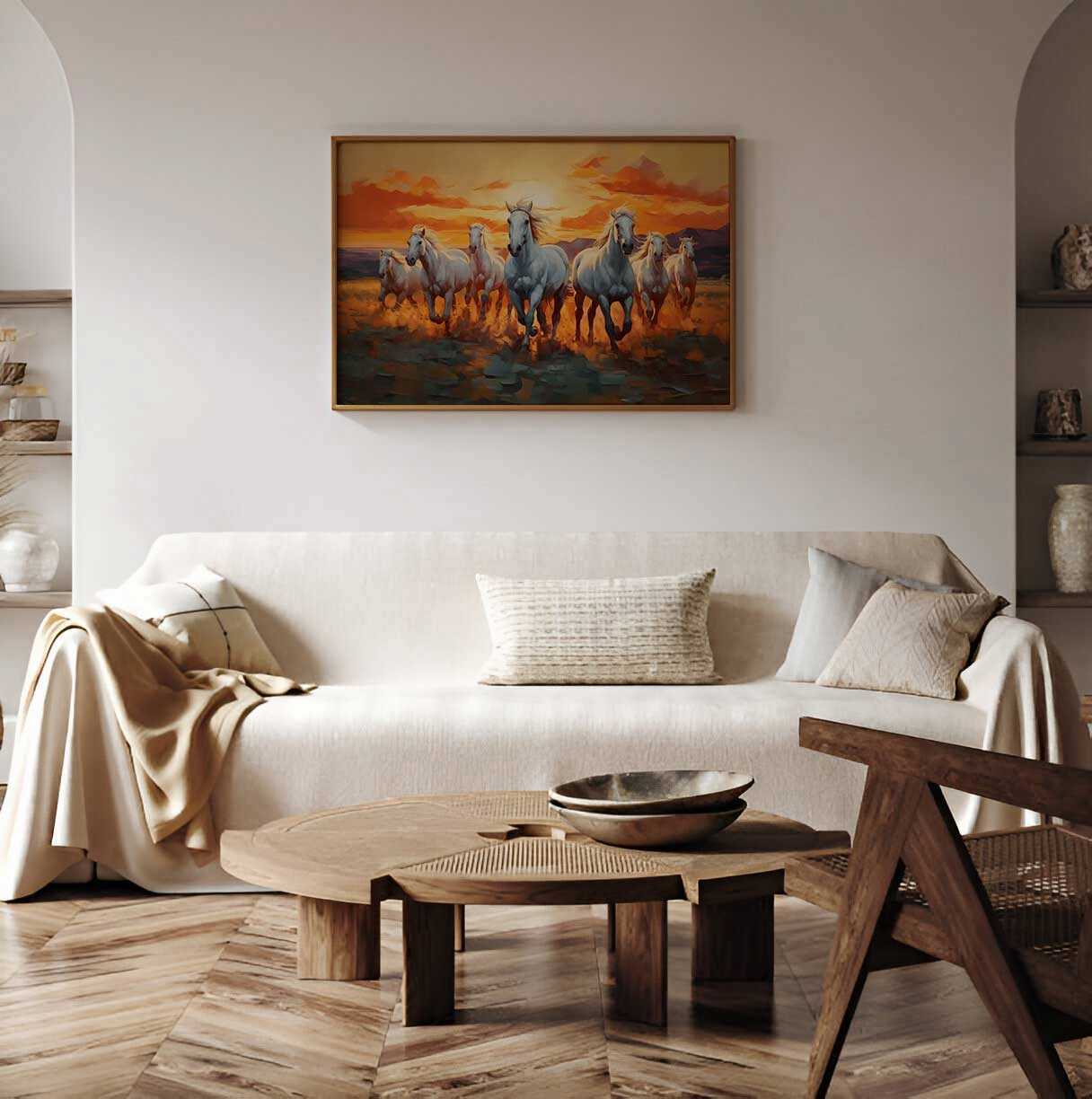 Divya Ashva' Sunrise Momentum Vastu Wall Art - 24" x 36"