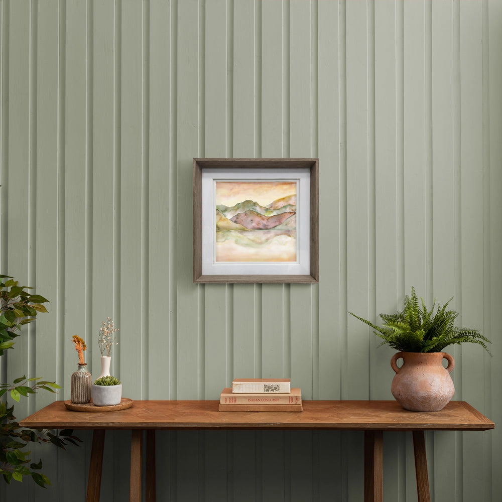 Dorian Framed Print Nut/Saffron