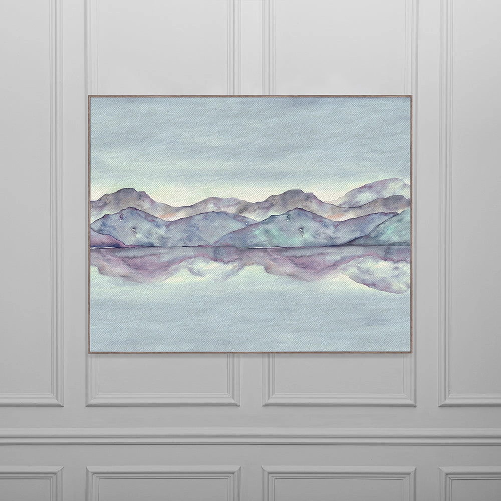 Dorian Wisteria Framed Canvas Stone