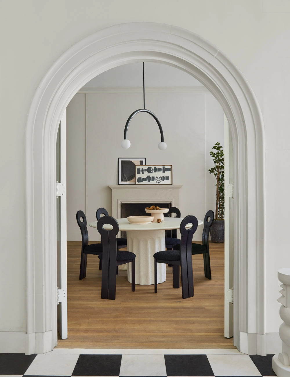 Doric Round Dining Table by Sarah Sherman Samuel