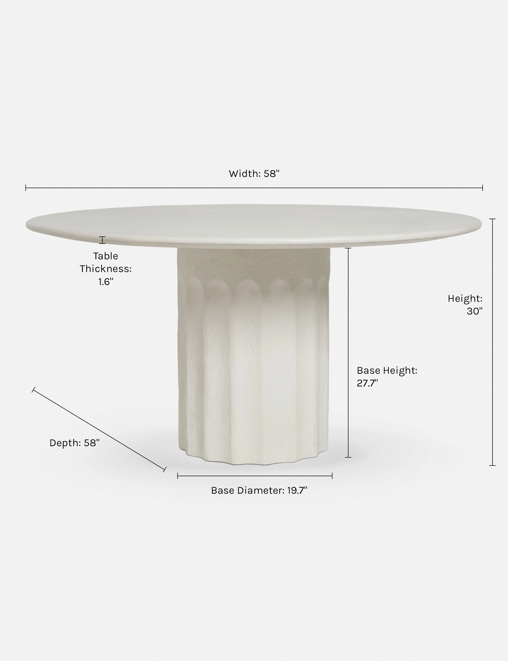 Doric Round Dining Table by Sarah Sherman Samuel