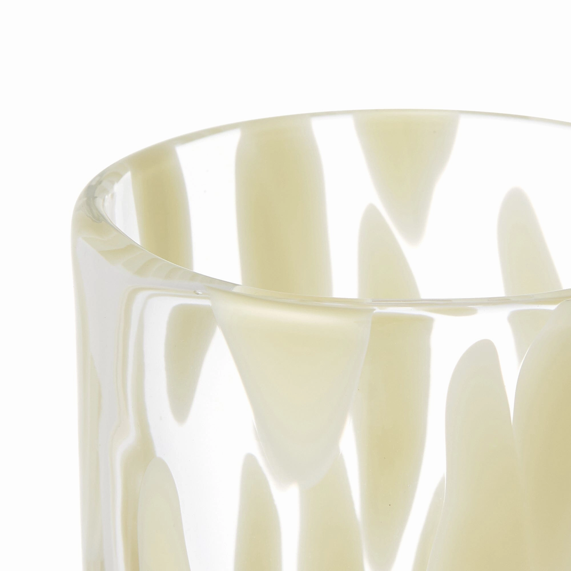 Dot Pattern Flower Vase M Beige