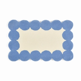 Dots Frame Mat 800 X 500 Ivory X Bluebedding sets ,throw blankets 