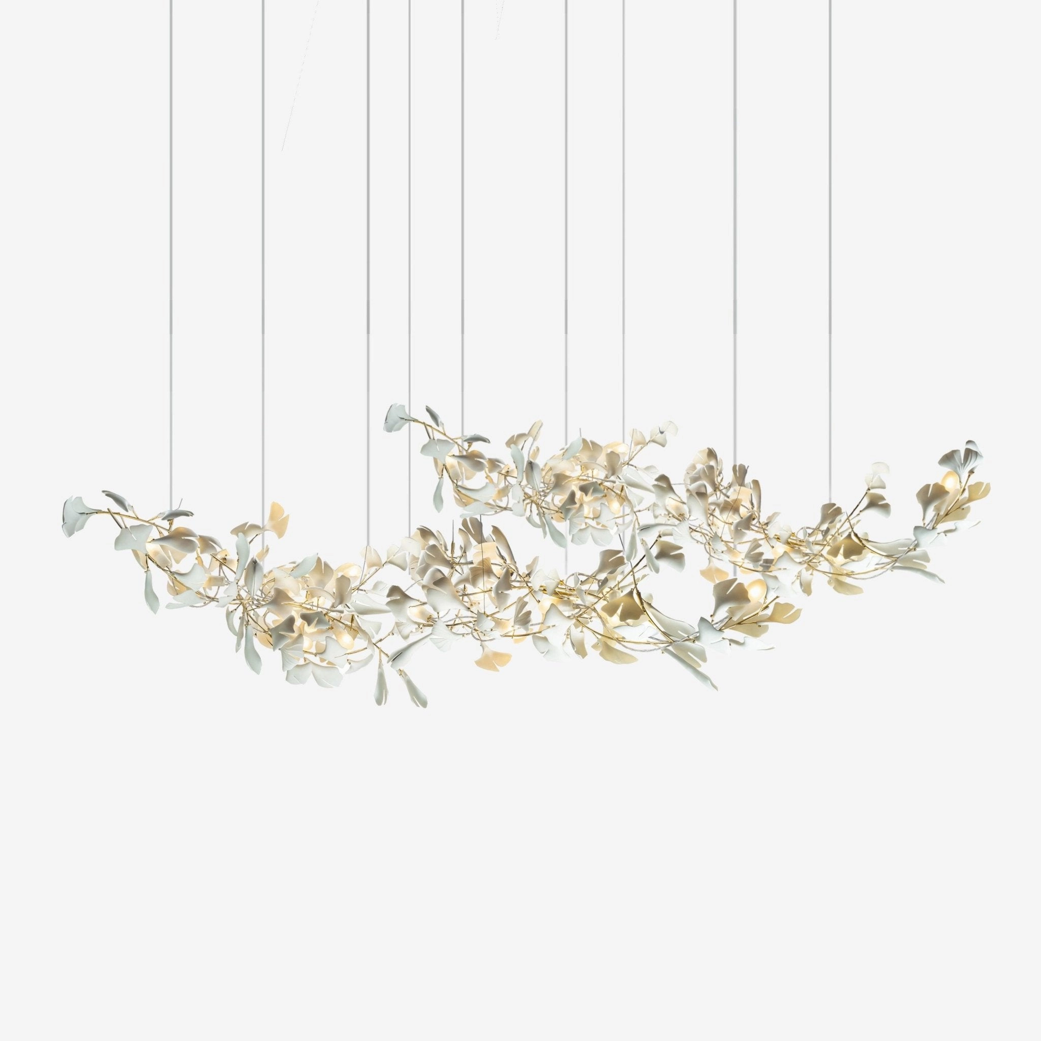 Double Layer Combination Gingko Chandelierrustic chandelier,bedroom chandelier 