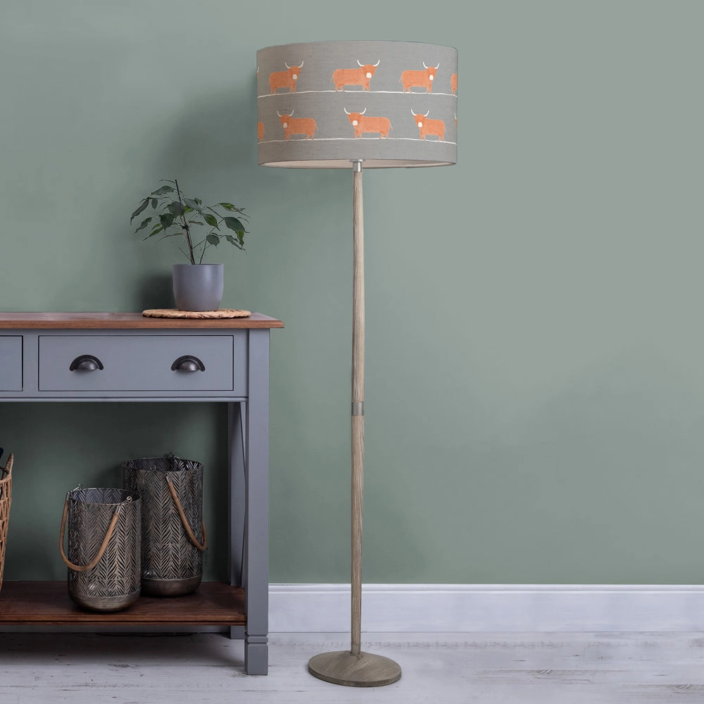Dougal Eva & Solensis Complete Floor Lamp Grey/Granitemodern home decor ,home decor for bedroom 