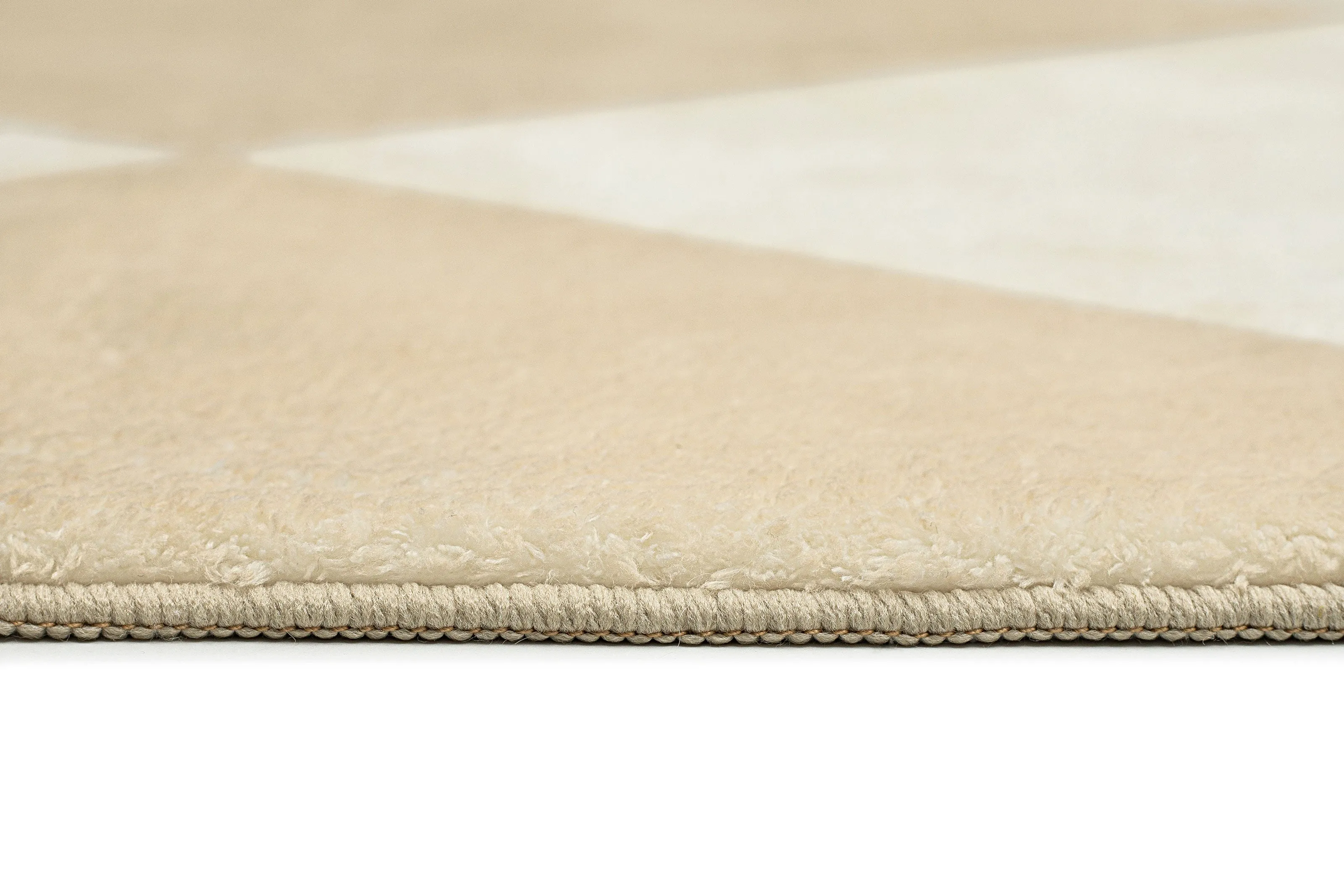 Doutzen Beige Cream Checkered Washable Rug