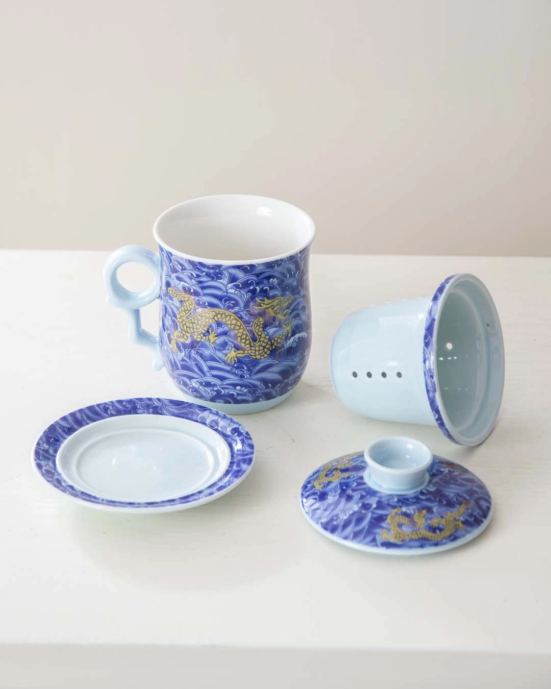 Dragon Infuser Tea Mug - Bluemodern kitchen decor ,kitchen dinner set ,dinnerware 