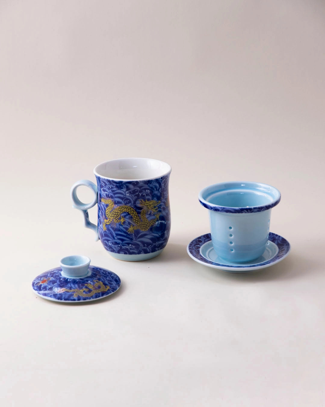 Dragon Infuser Tea Mug - Blue