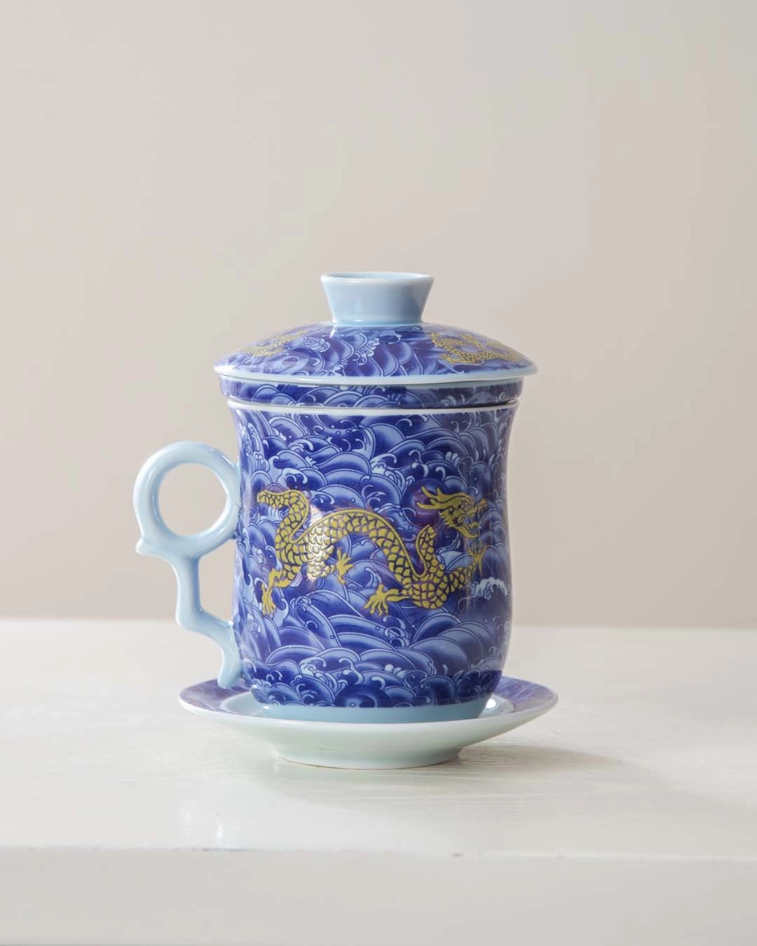 Dragon Infuser Tea Mug - Blue