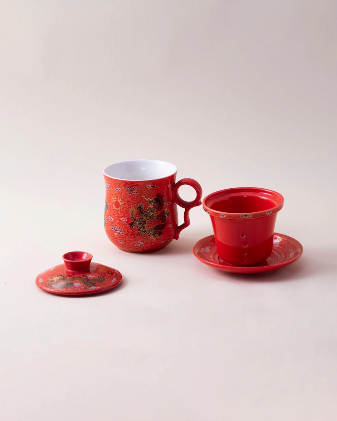Dragon Infuser Tea Mug - Orange