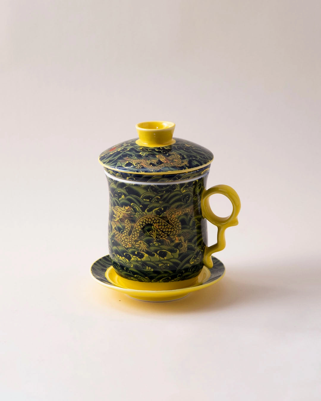 Dragon Infuser Tea Mug - Yellow