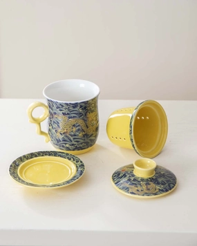 Dragon Infuser Tea Mug - Yellowmodern kitchen decor ,kitchen dinner set ,dinnerware 