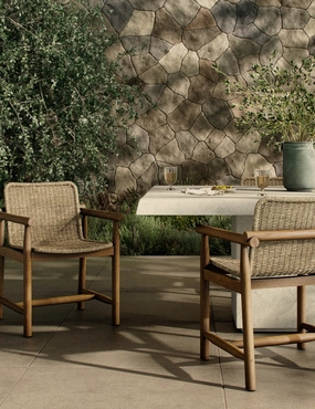 Dume Indoor / Outdoor Dining Arm Chair by Amber Lewis x Four Handsoutdoor wrought iron plant stand
