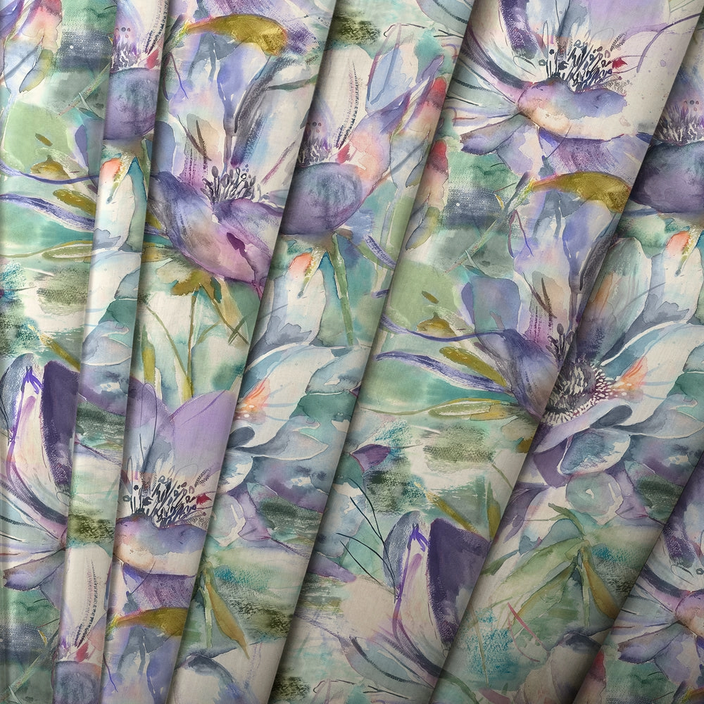 Dusky Blooms Printed Cotton Made to Measure Roman Blinds Fig
