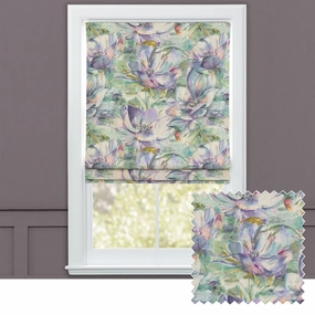 Dusky Blooms Printed Cotton Made to Measure Roman Blinds Figbedding sets ,throw blankets 