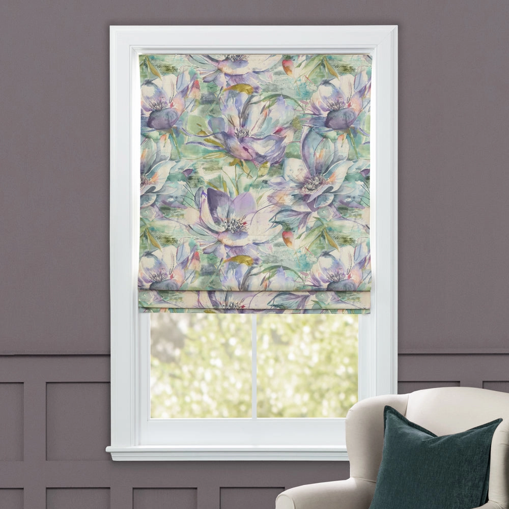 Dusky Blooms Printed Cotton Made to Measure Roman Blinds Fig