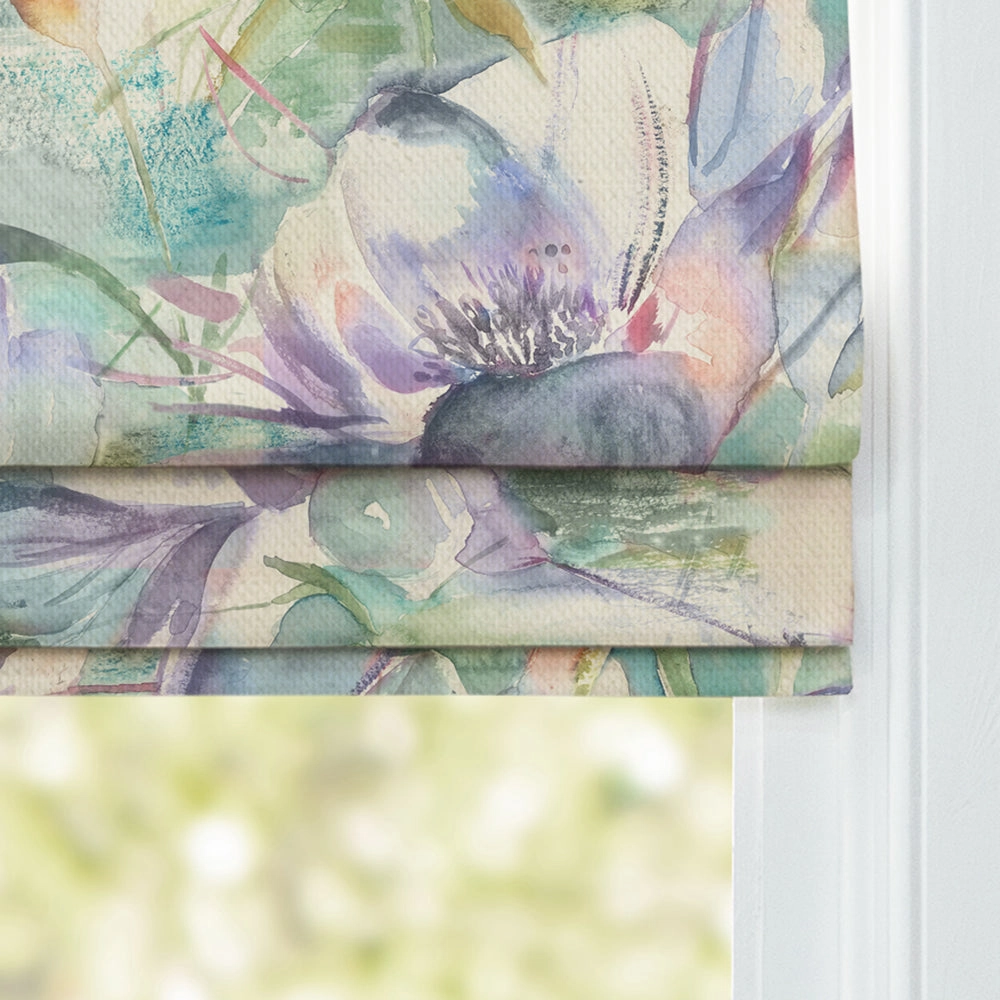 Dusky Blooms Printed Cotton Made to Measure Roman Blinds Fig