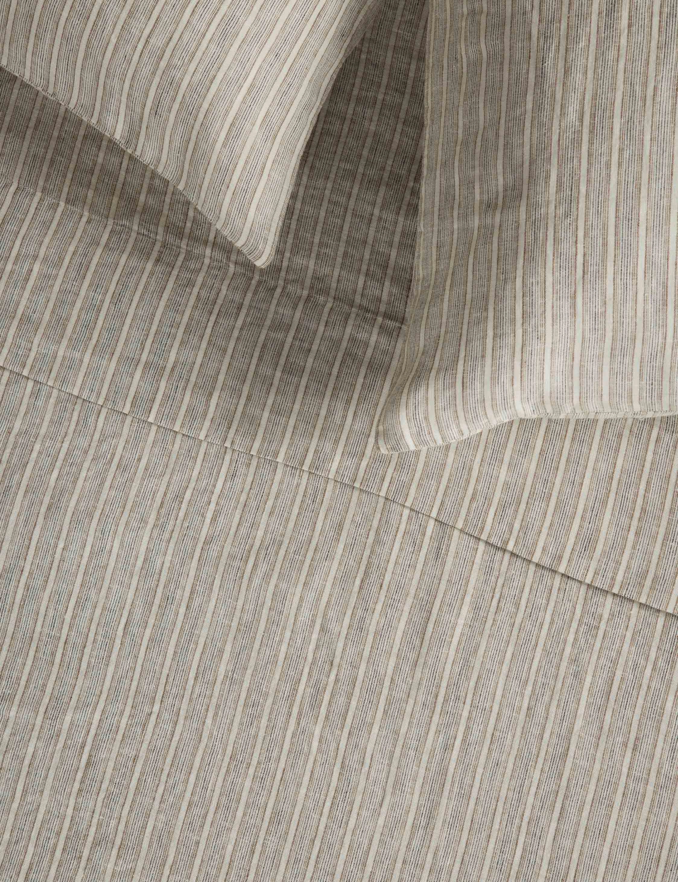Eadlin Striped European Flax Linen? Duvet Cover