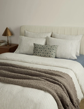 Eadlin Striped European Flax Linen? Duvet Coverbedding sets ,throw blankets 