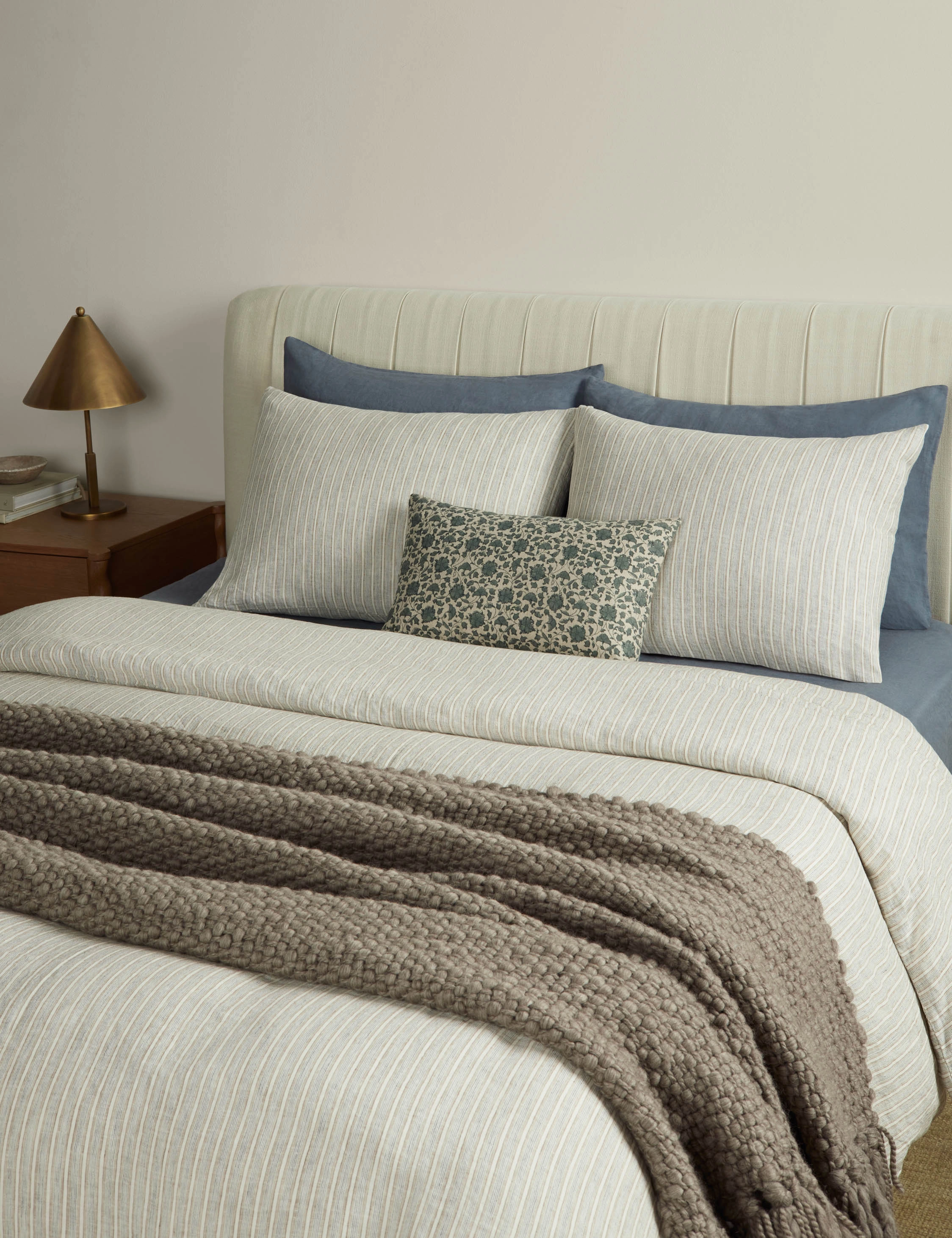 Eadlin Striped European Flax Linen? Sham