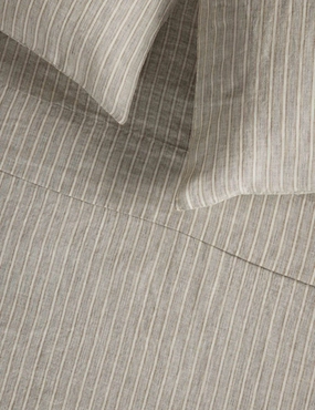 Eadlin Striped European Flax Linen? Sheet Setbedding sets ,throw blankets 