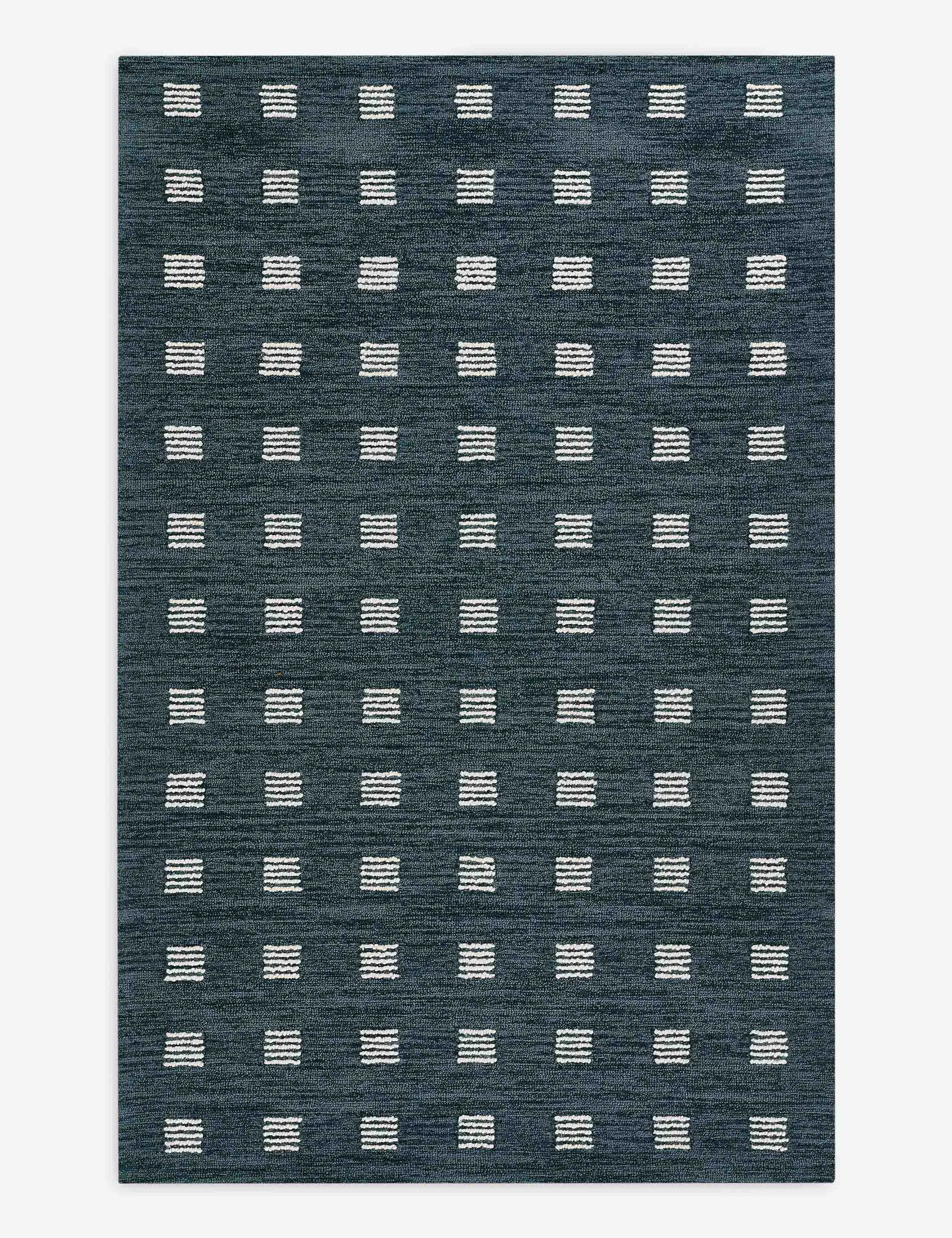 Ebba Hand-Tufted Wool Rugmodern color block patchwork rug