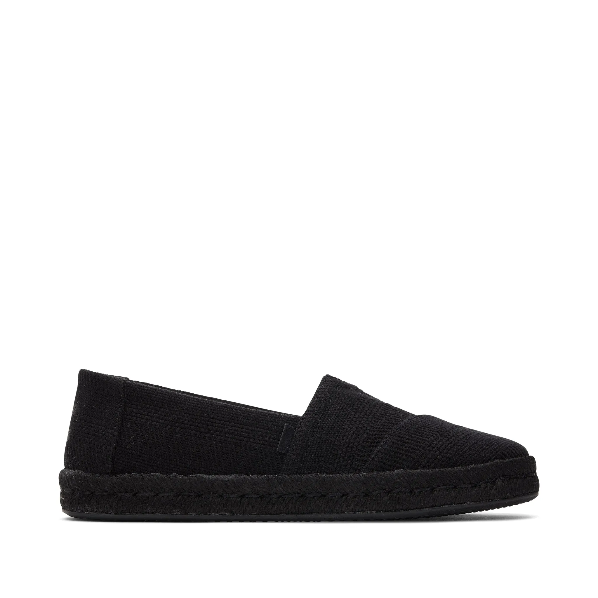 Eco-Friendly Alpargata Rope 2.0 Black Linen Espadrille for Comfort and Style