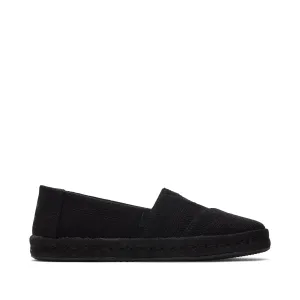 Eco-Friendly Alpargata Rope 2.0 Black Linen Espadrille for Comfort and Style