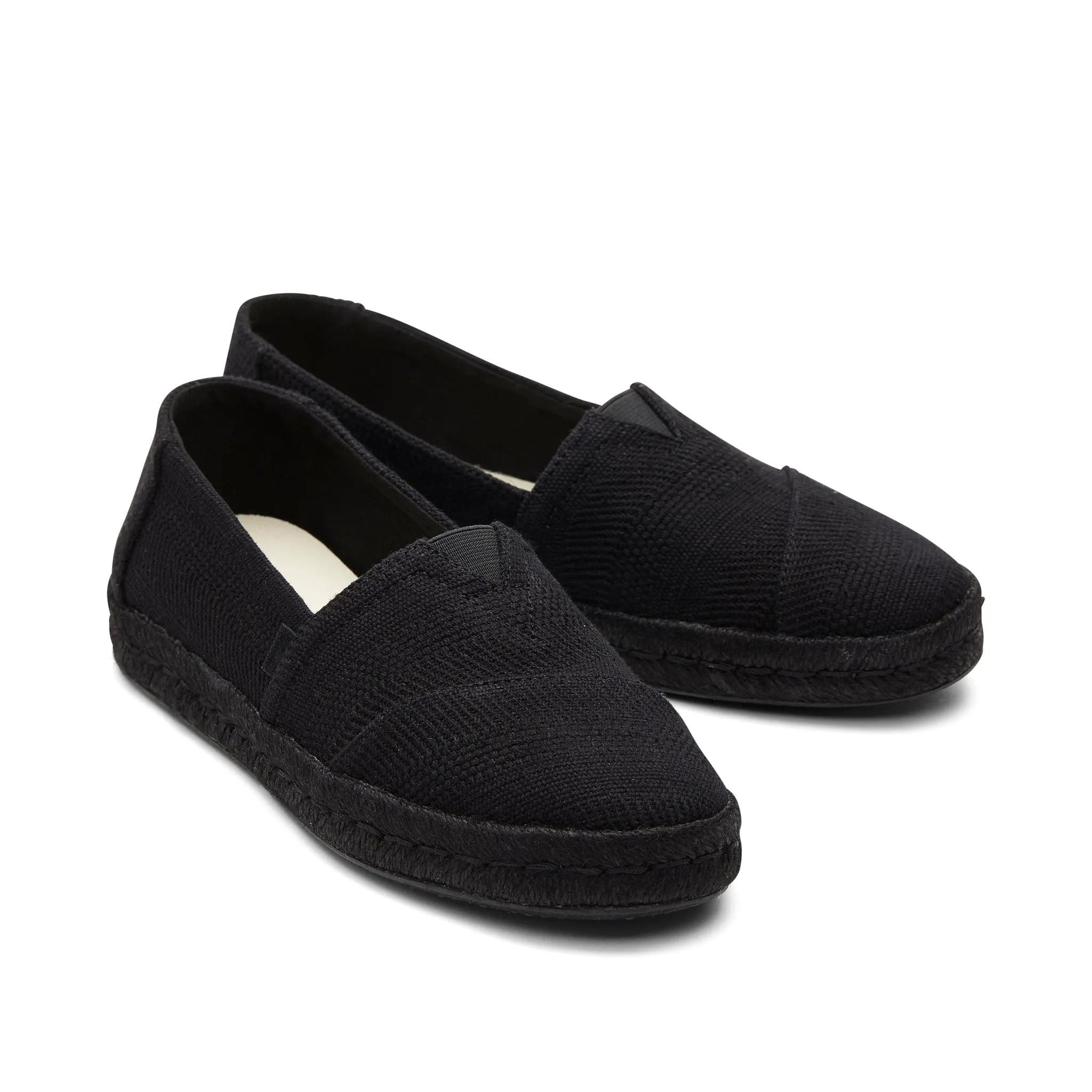 Eco-Friendly Alpargata Rope 2.0 Black Linen Espadrille for Comfort and Style