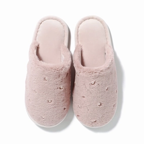 Eco Fur X Pearl Roomshoes  Pinkbedding sets ,throw blankets 