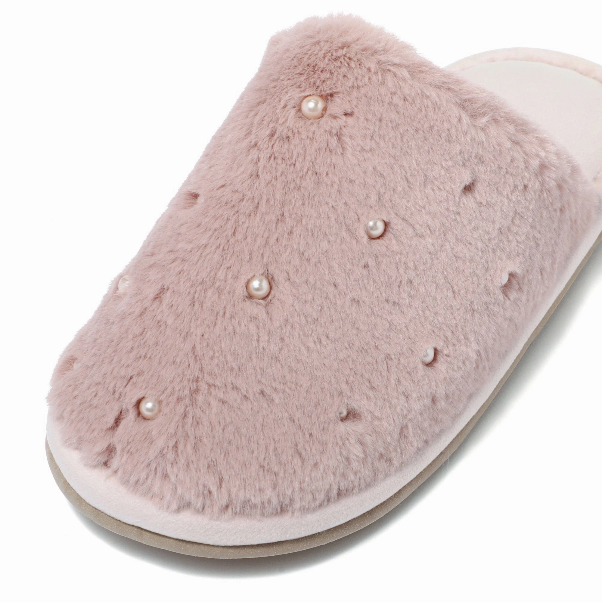 Eco Fur X Pearl Roomshoes  Pink