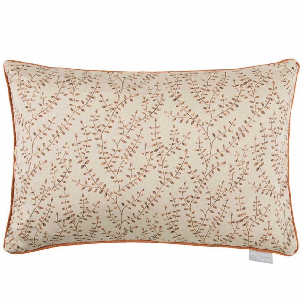 Eden Leaves Printed Cushion Sienna