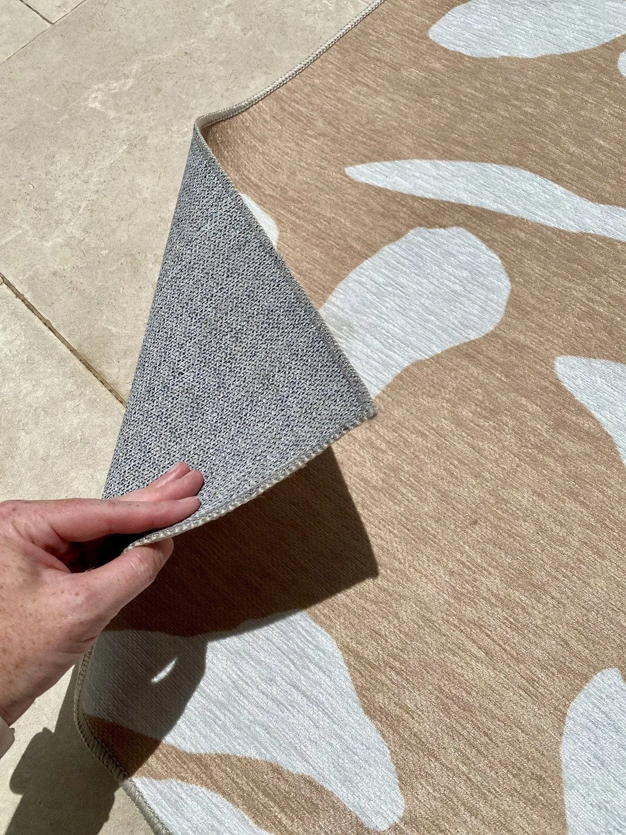 Edrielle Brown Cream Indoor Outdoor Washable Rug *NO RETURNS UNLESS FAULTY