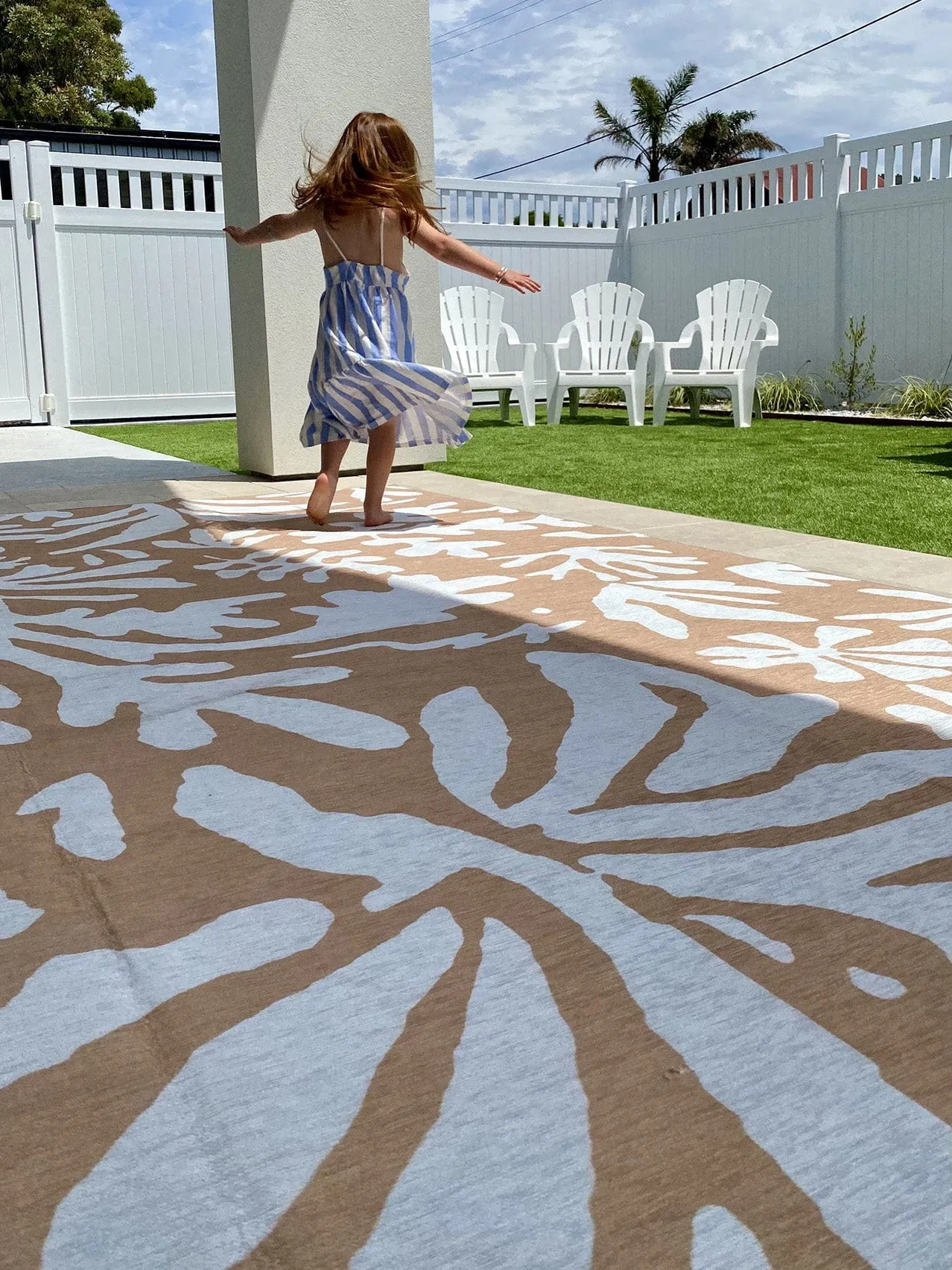 Edrielle Brown Cream Indoor Outdoor Washable Rug *NO RETURNS UNLESS FAULTY