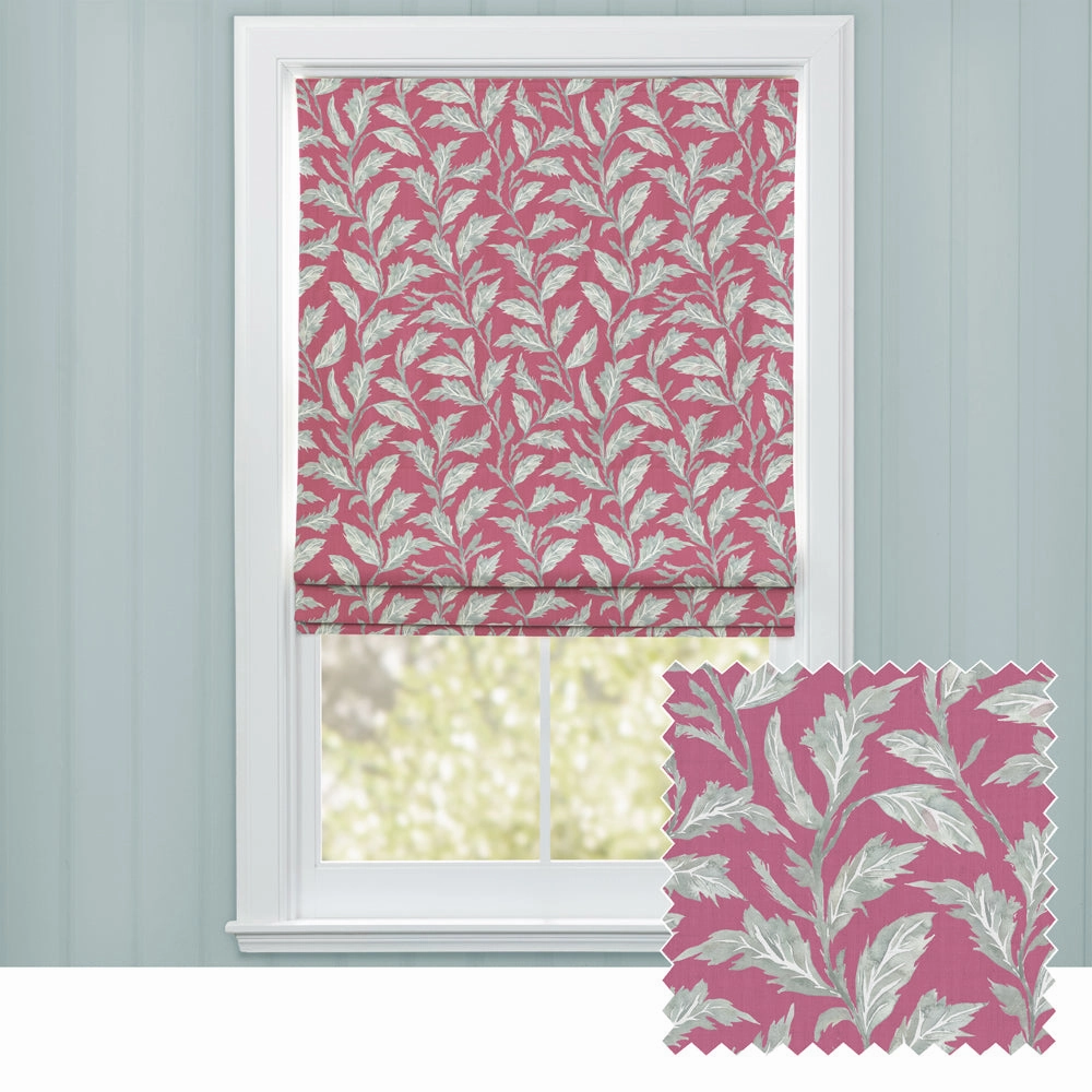 Eildon Printed Cotton Made to Measure Roman Blinds Fuchsiabedding sets ,throw blankets 