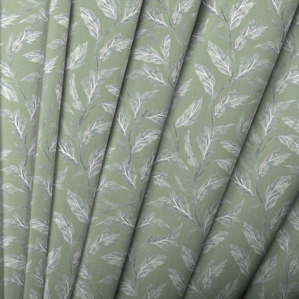 Eildon Printed Made to Measure Curtains Moss
