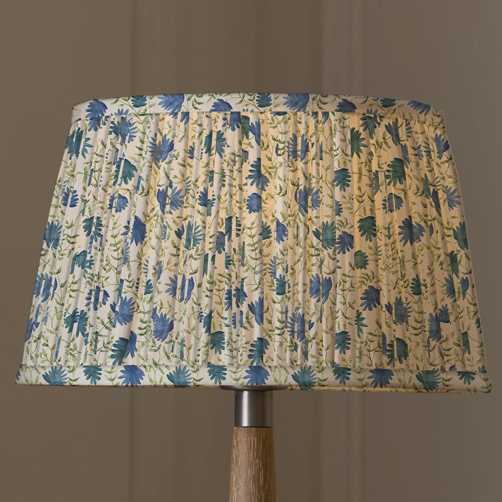 Elai Pleated Tapered Lamp Shade Denim