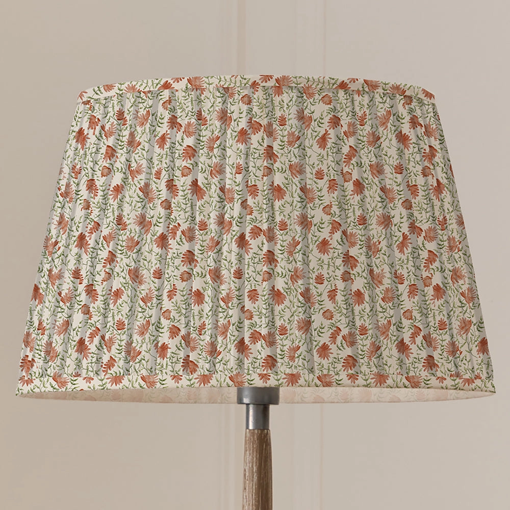 Elai Pleated Tapered Lamp Shade Terracotta