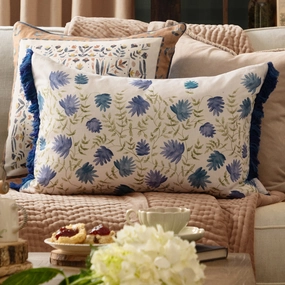 Elai Printed Ruche Fringe Cushion Denimbedding sets ,throw blankets 