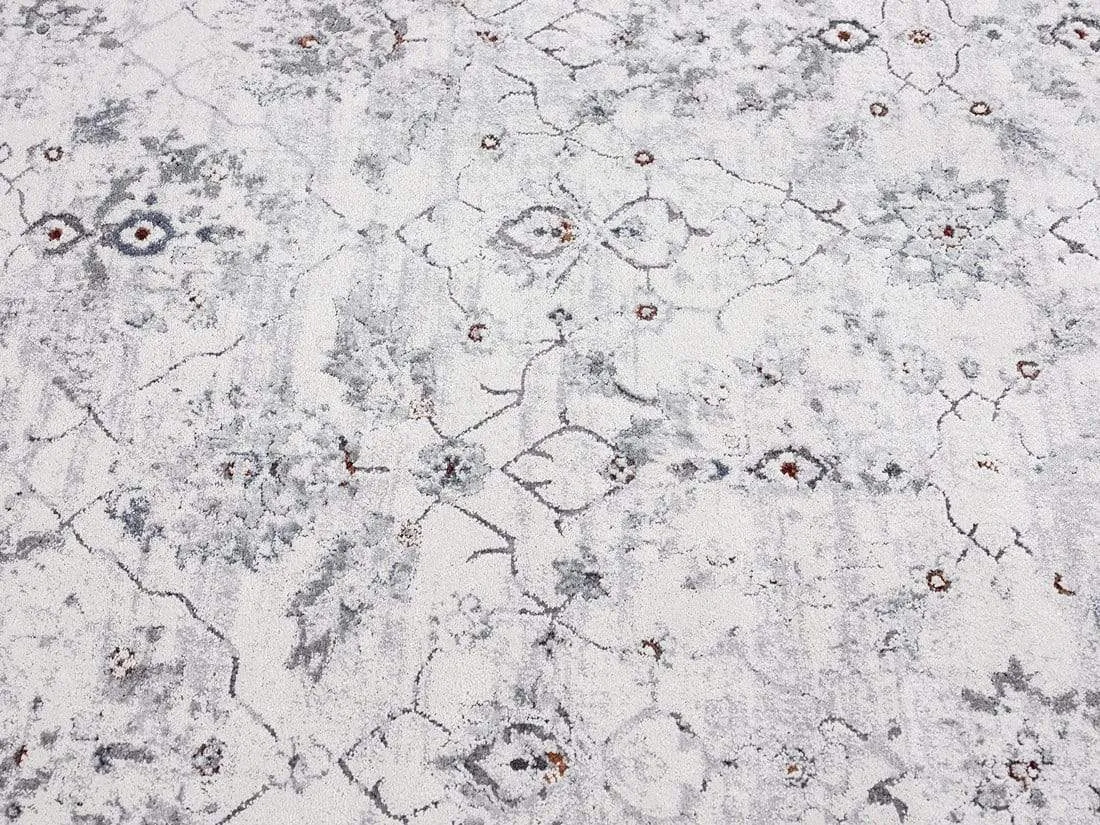 Elisha Grey and Blue Traditional Distressed Medallion Rug *NO RETURNS UNLESS FAULTY