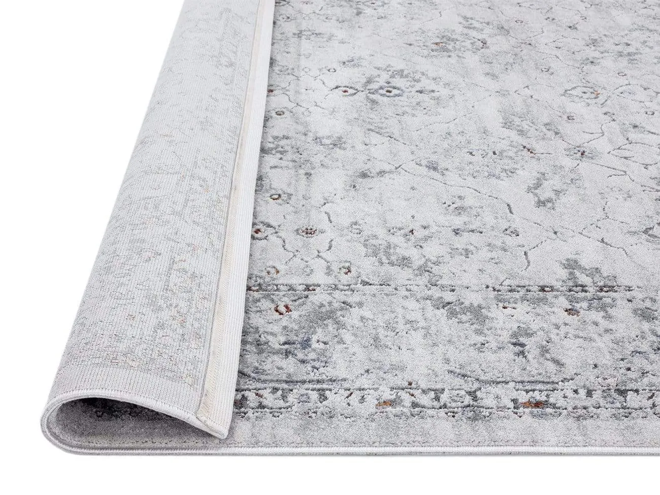Elisha Grey and Blue Traditional Distressed Medallion Rug *NO RETURNS UNLESS FAULTY
