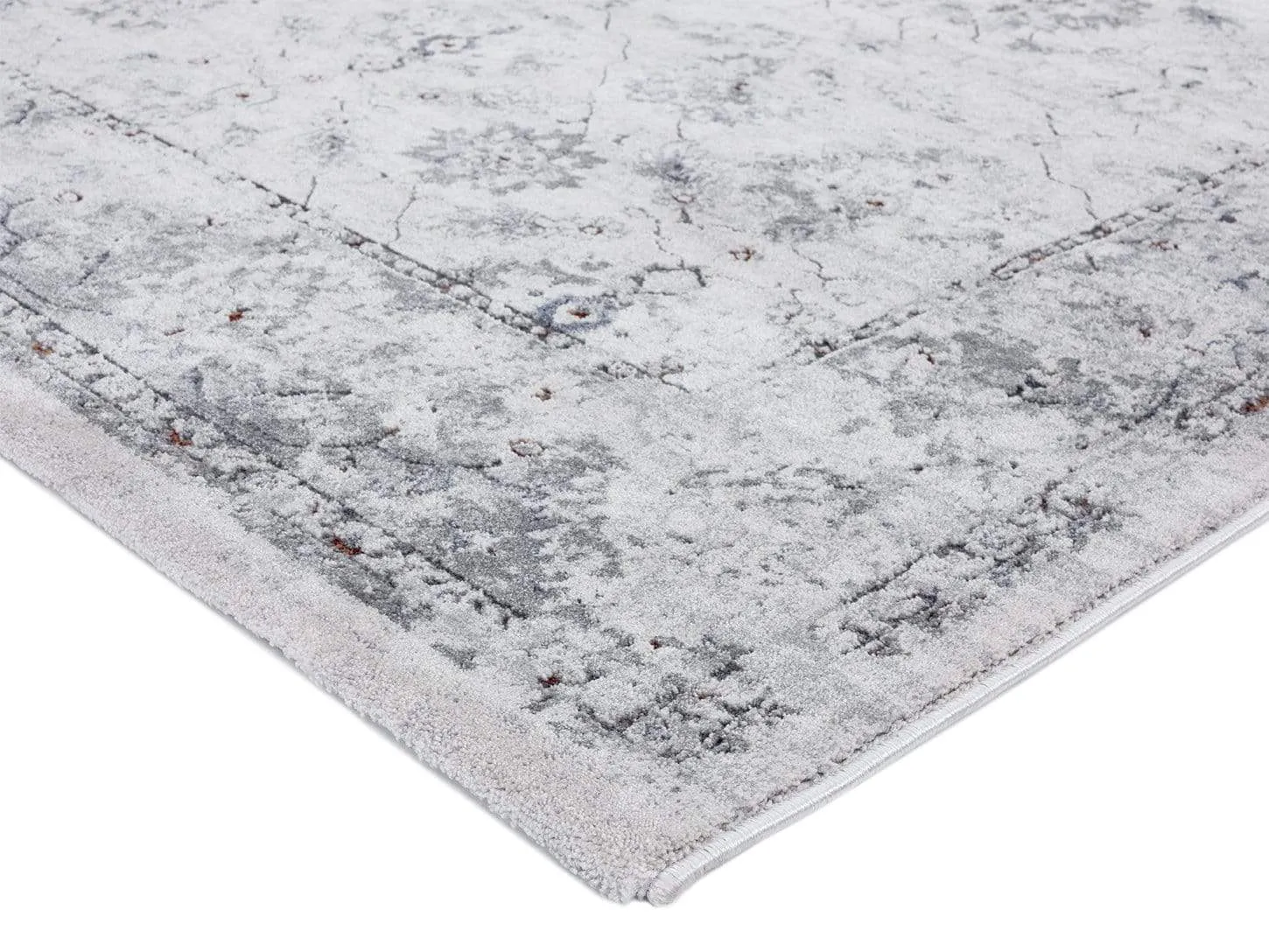 Elisha Grey and Blue Traditional Distressed Medallion Rug *NO RETURNS UNLESS FAULTY
